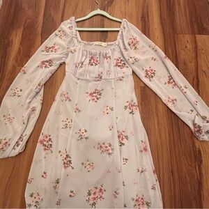 Spoiled Lavender Floral midi dress